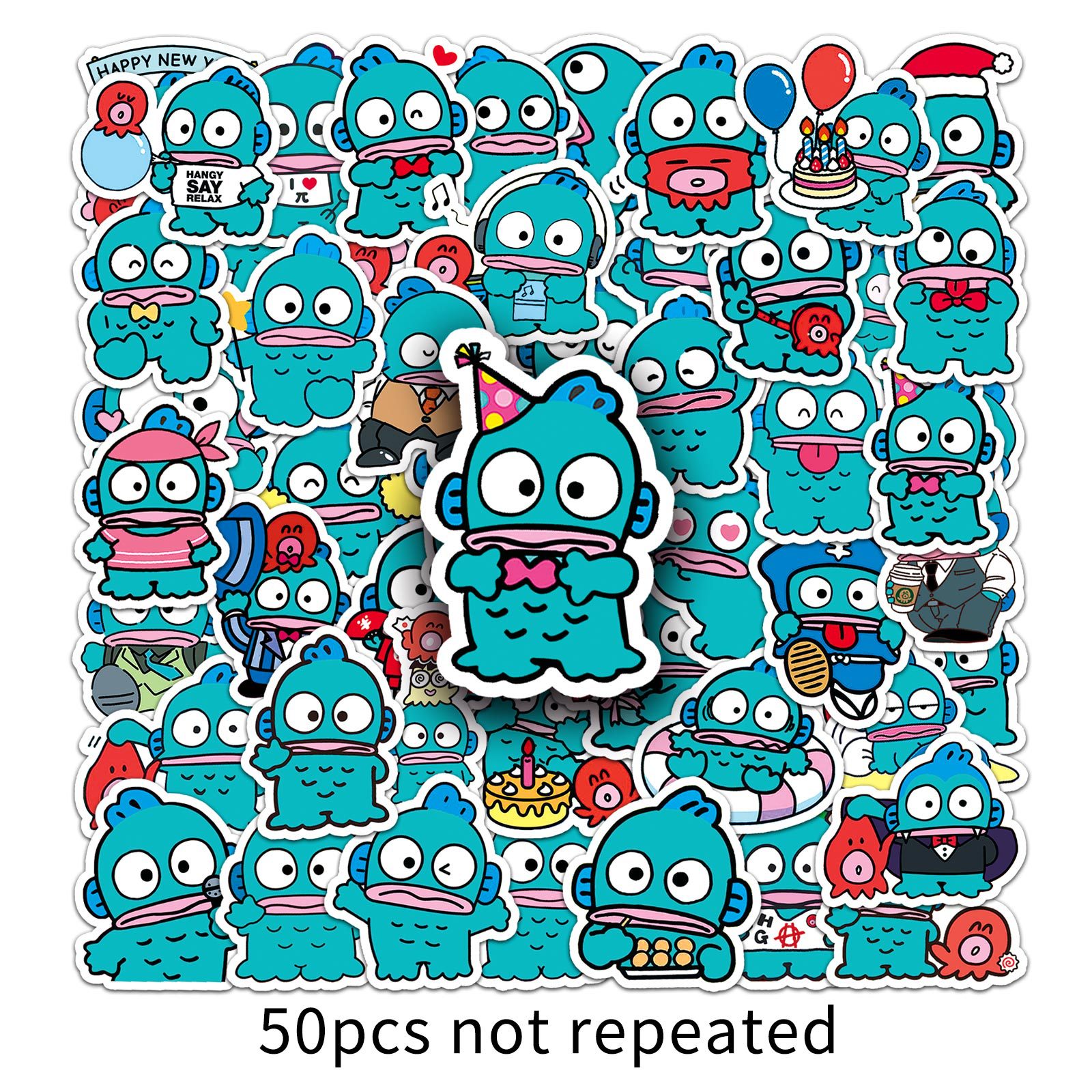 50pcs Cartoon Anime Sanrio Hangyodon Series Graffiti Stickers Suitable ...