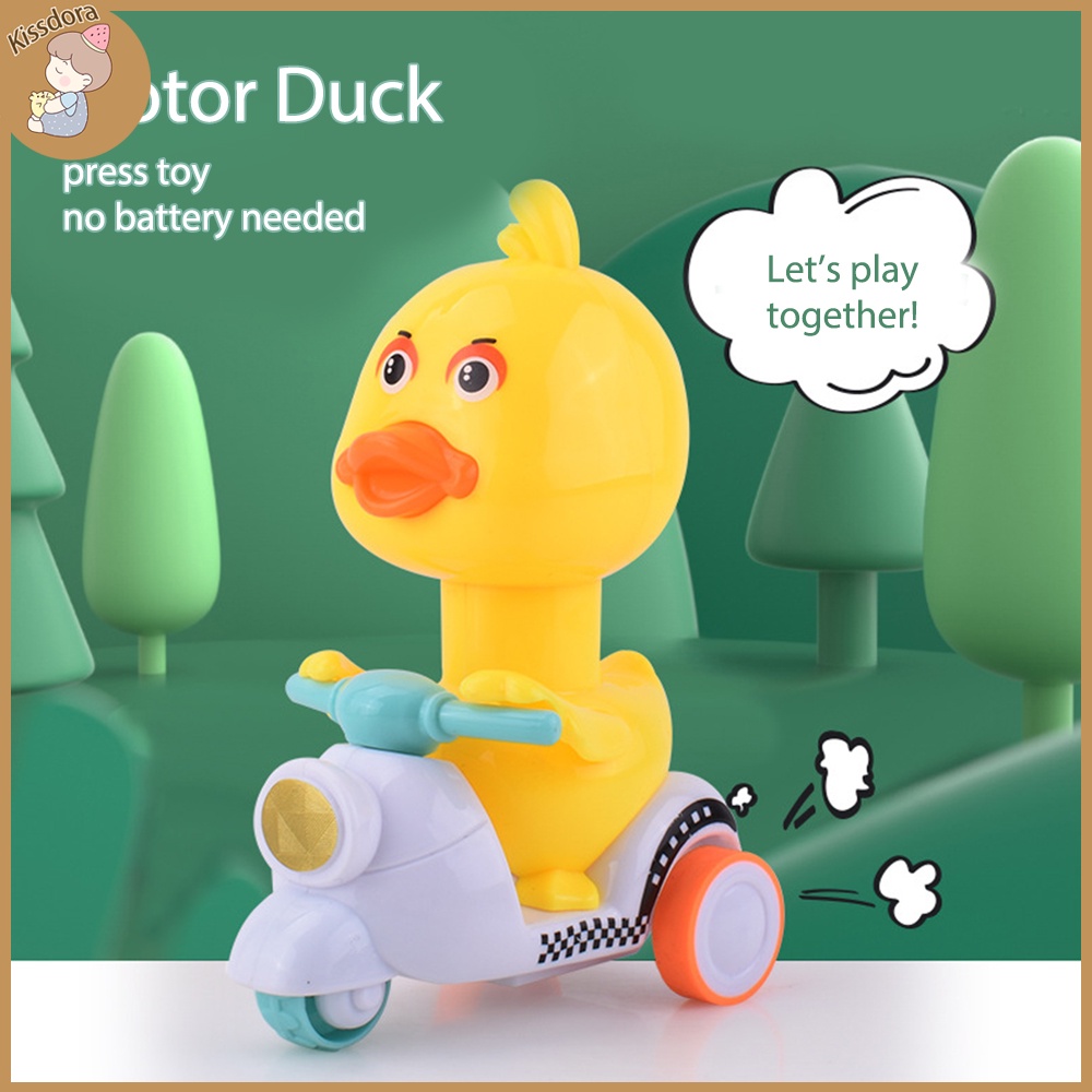 Kissdora kids toys duck Motorcycle toys No Battery Inertia Back baby ...