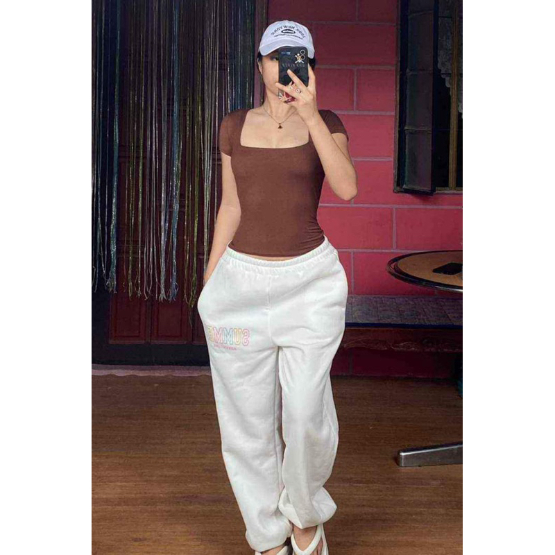 JILLIAN Squareneck Double Lining Top | Shopee Philippines