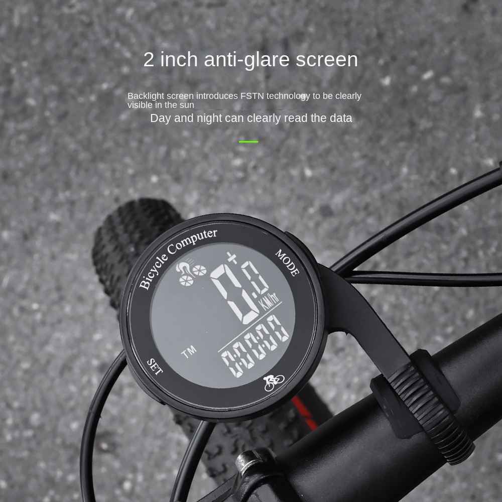 Wireless Bike Computer Bicycle Odometer Multi Functional LCD Screen ...