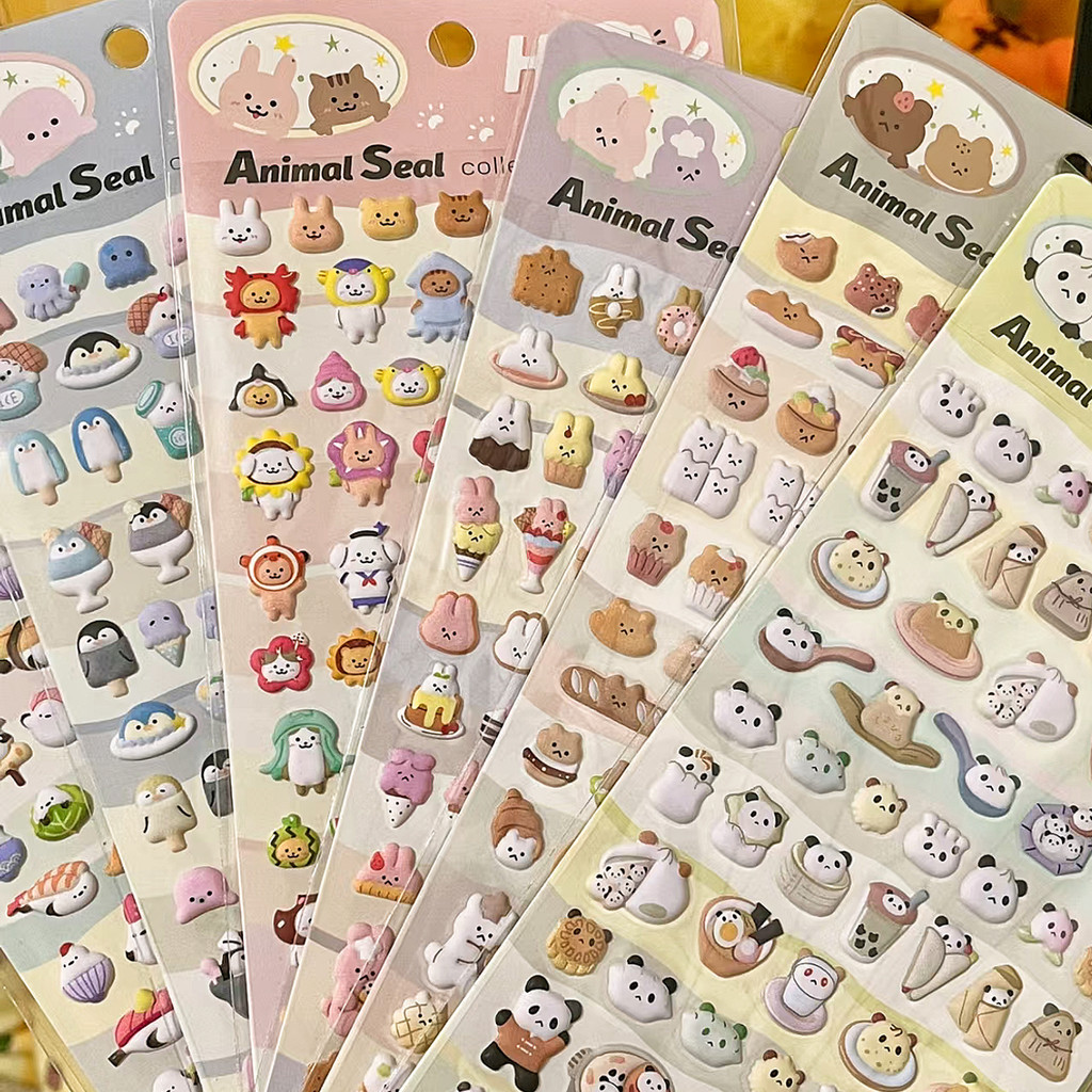3D Cartoon Foam Ledger Sticker Decoration Handwritten Journal Stickers ...
