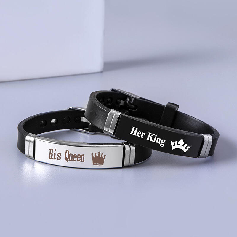 2 Style His Queen Her King Couple Bracelet main image 1