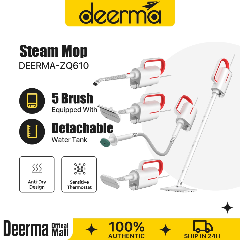 Deerma ZQ610 Steam Cleaner Electric Handheld Mop Floor Cleaner | Shopee ...