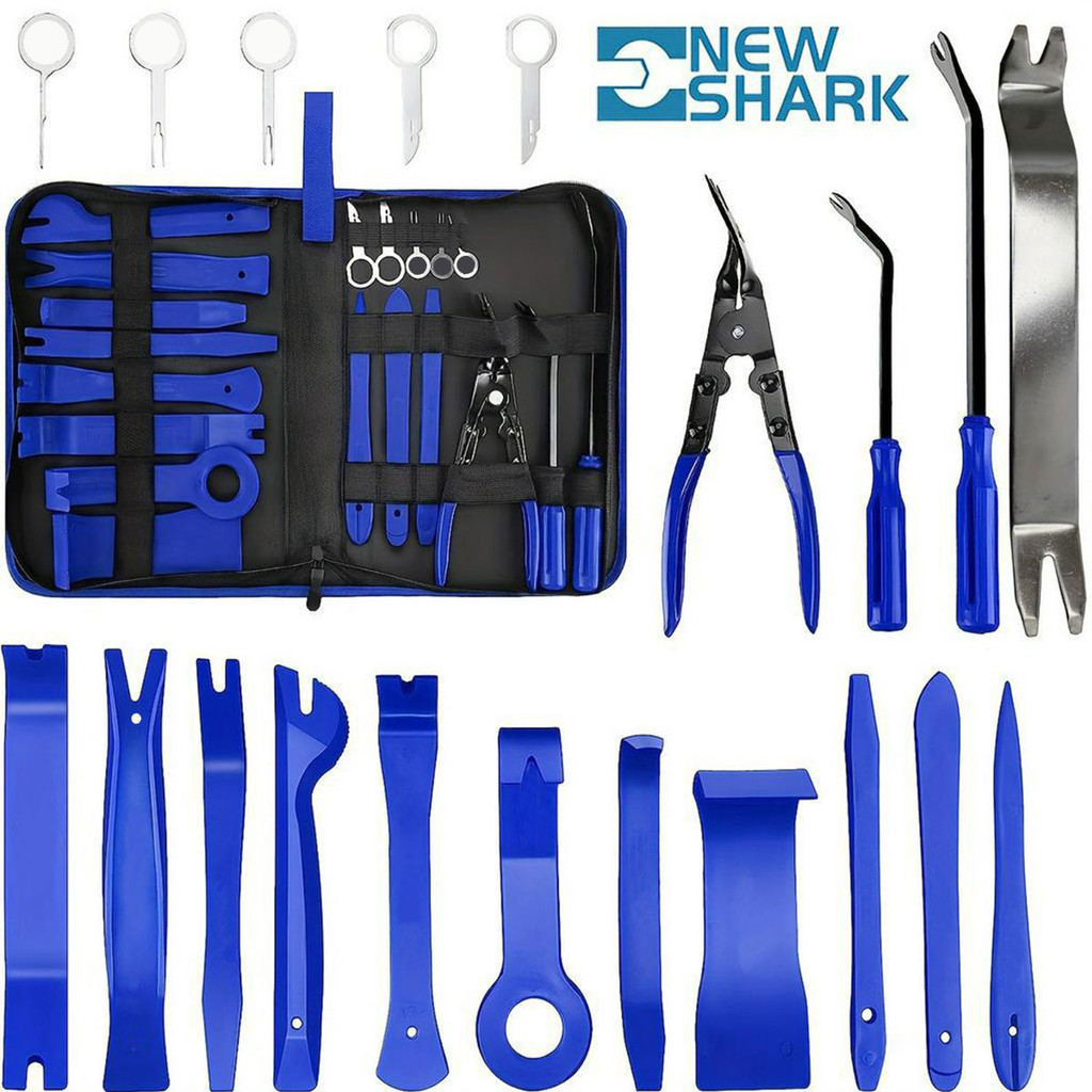 19Pcs Trim Removal Tool Set & Clip Plier Upholstery Remover Nylon Car
