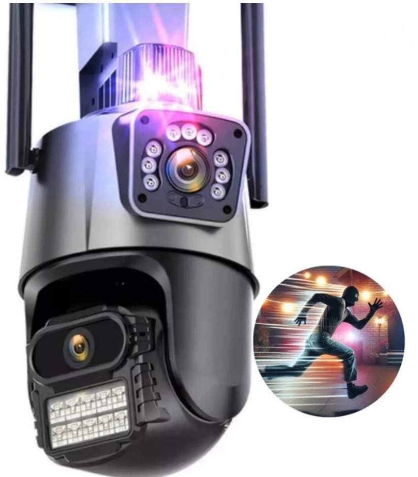 Dual Lens CCTV Wireless Outdoor Waterproof WiFi Camera Night Vision Two ...