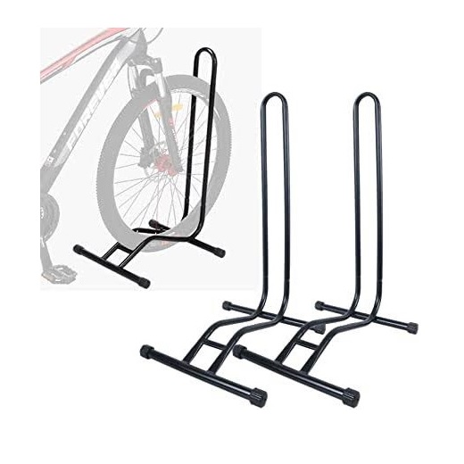 Steel Bicycle Cycling Floor Parking L-Frame Rack Storage Stands Bicycle ...