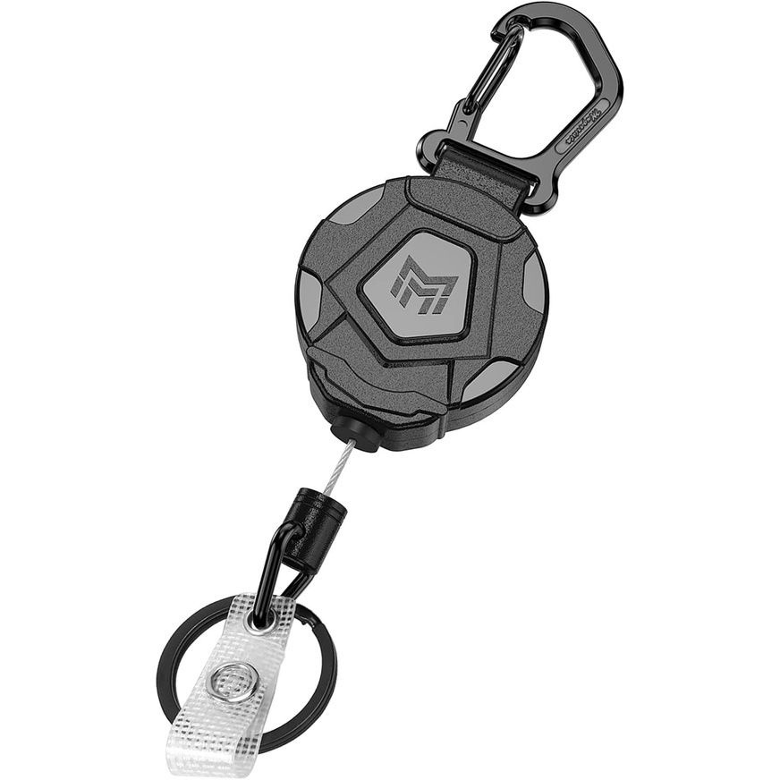 Retractable Keychain, Heavy Duty Carabiner Badge Holder Reel with 25.5 ...