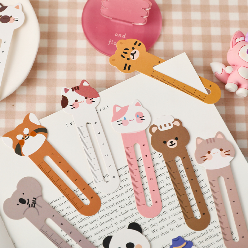 Mr.Paper Cartoon Cute Animal Ruler Bookmark 30pcs/Box Gift Student ...