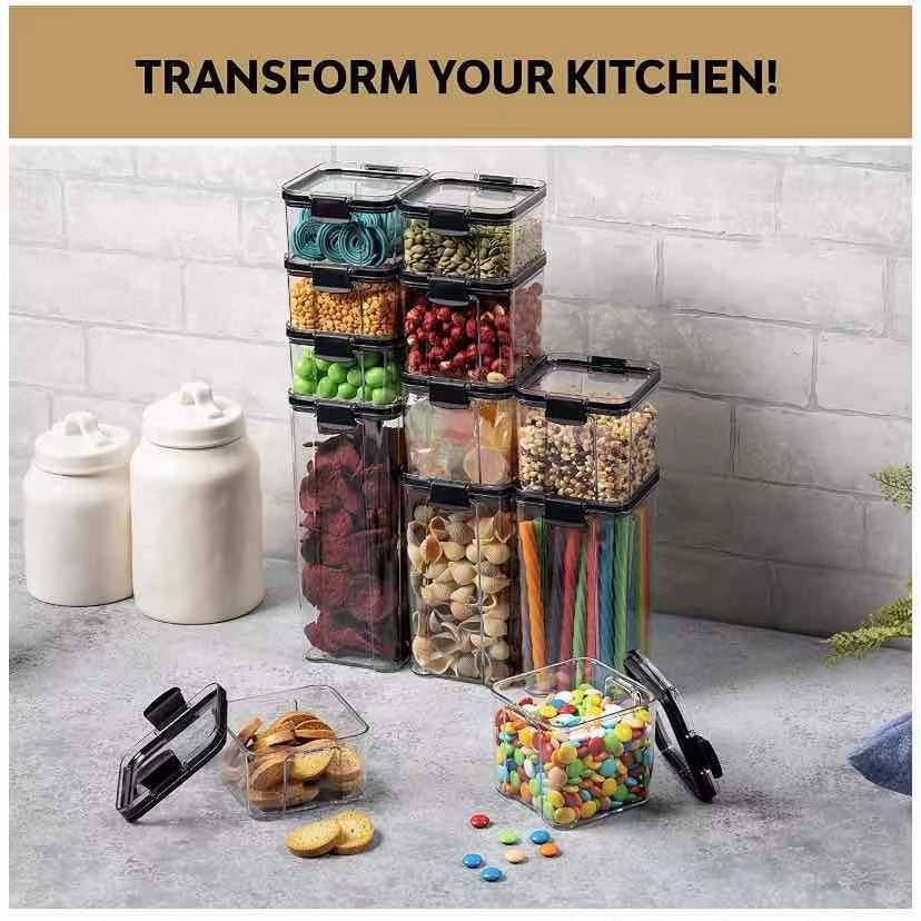 Cereal Storage Container | Airtight Food Jar | Clear Stackable Sealed ...
