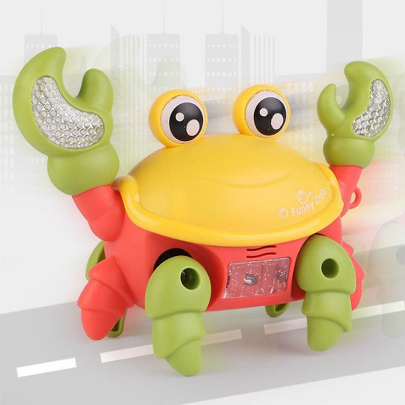 1PC Random Color Automatic Crab Toy with Music & Lights, Smart Obstacle ...