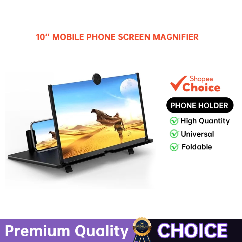 10'' Cellphone Screen Amplifier Phone Video Magnifier HD Full-screen ...