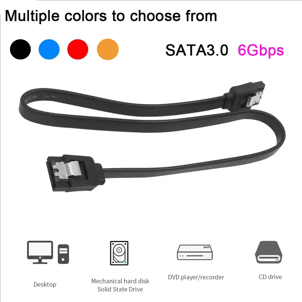 SATA 3.0 40cm High Speed Solid State Data Cable Flexible Fast Transfer ...