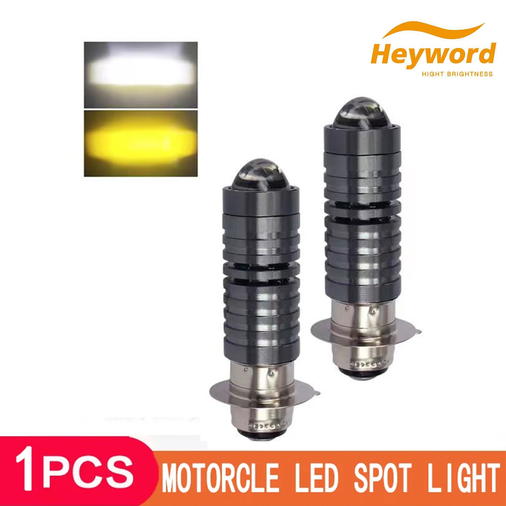1PCS 10000LM p15d LED Motorcycle Headlight H6 P15D Led CSP Lens White ...