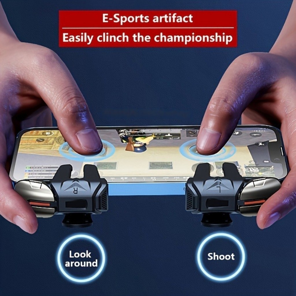 New 6-Finger Trigger for PUBG Mobile Gaming Controller, Sensitive ...