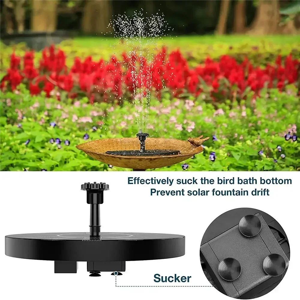 One Piece Solar Fountain Pump, 8 Nozzles With 13/16/18cm Sizes And 150L ...