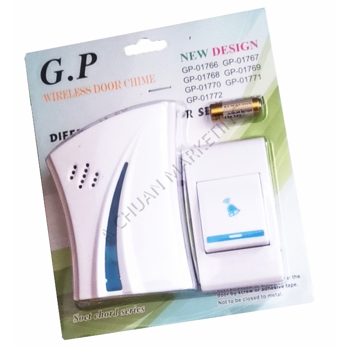 WD-0132 Wireless Doorbell Smart Remote Control Easy Install Battery ...