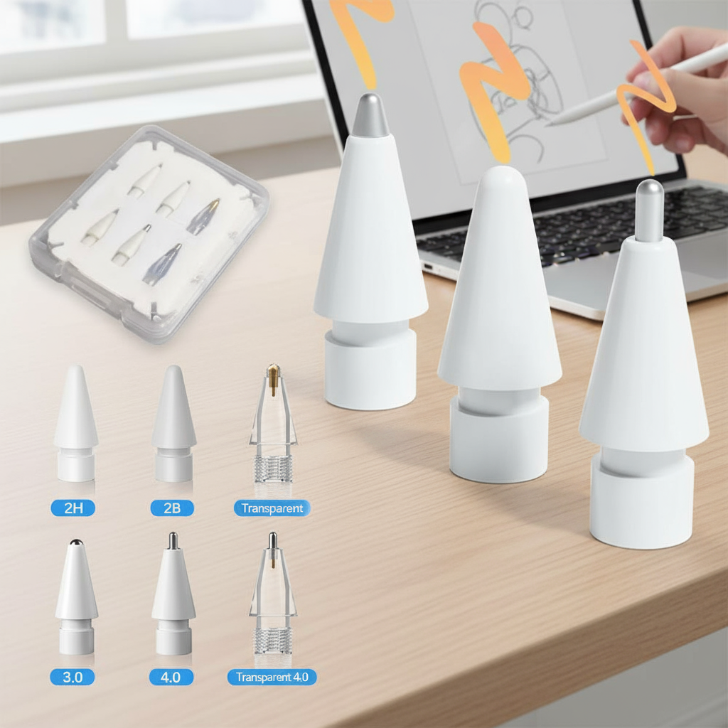 6PCS Soft Pencil Tips for Apple Pencil 1st Gen, 2nd Gen, USB-C Pro, 2H ...