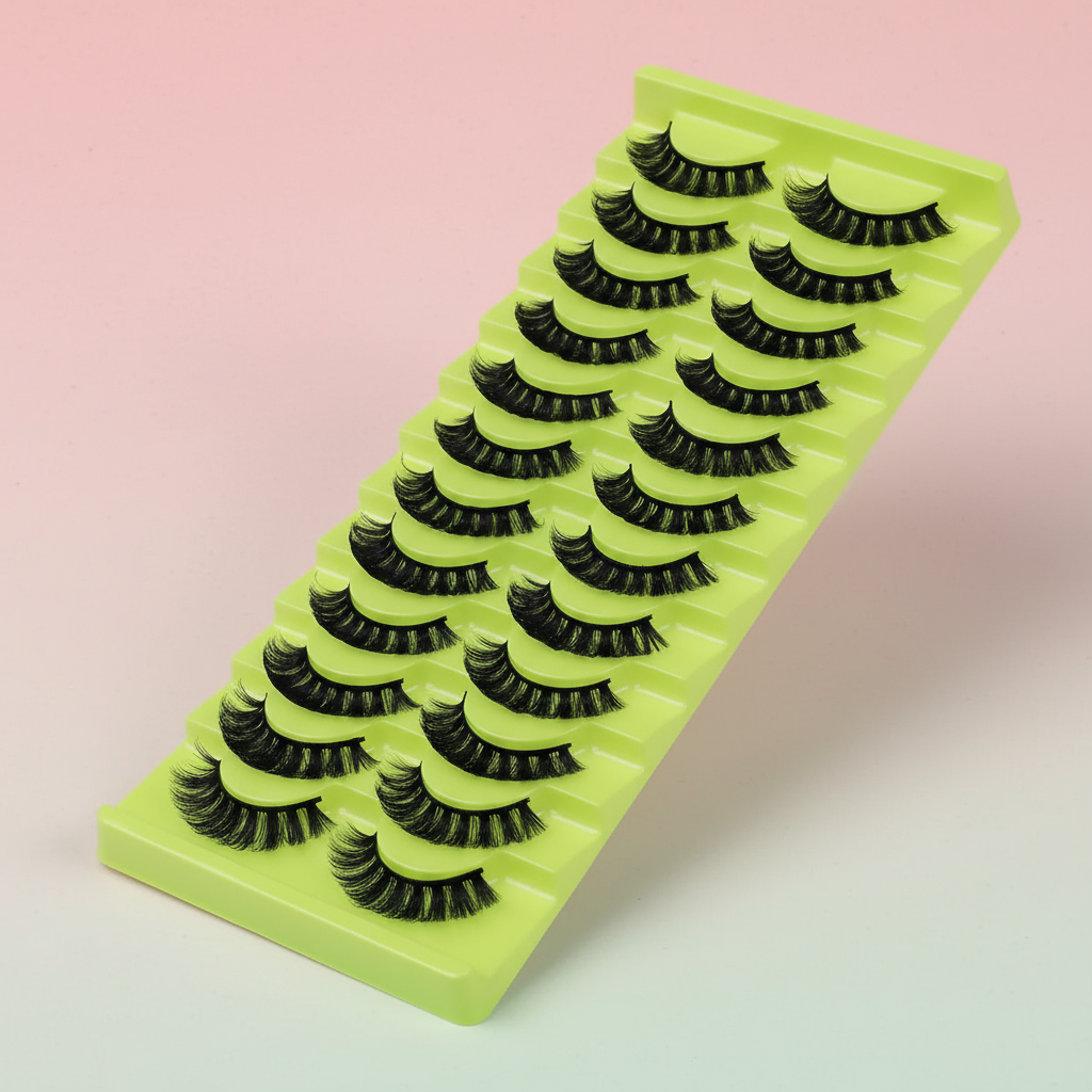 10 Pairs Dense Devilish Comic Eyelashes Stage 3D Natural Dramatic Look ...