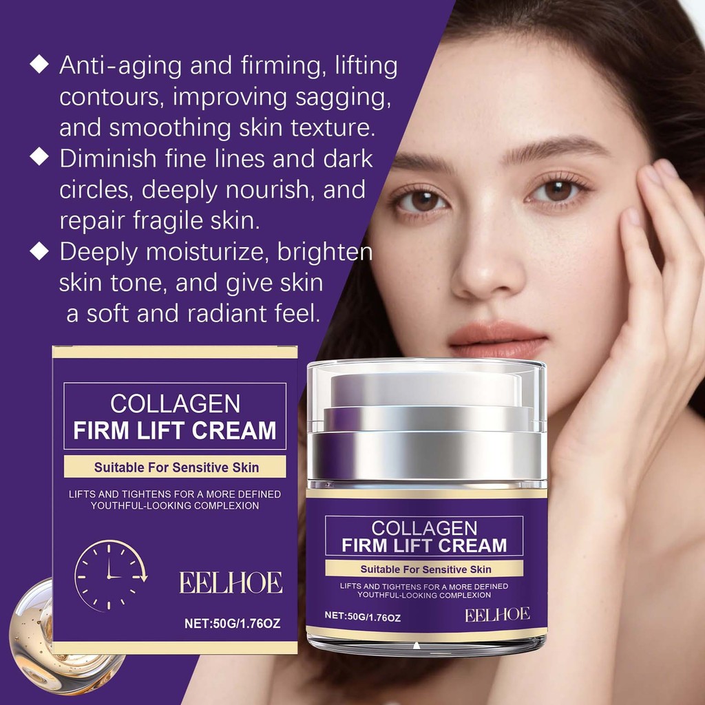 50g Collagen Firming Cream with Peptide Complex & Acetyl Hexapeptide-8 ...
