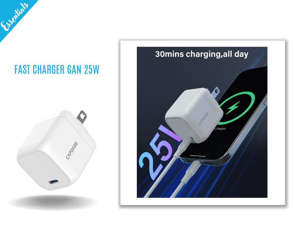 CAPDASE Power Essentials GaN 25W C USB-C PD3.1 Single Type C PD25W ...