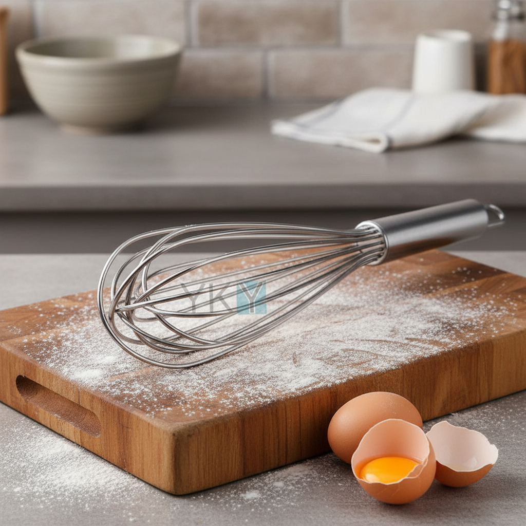 Handheld Stainless Steel Whisk 6 Wire Manual Egg Beater for Cream 8-12 ...