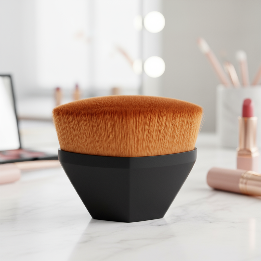 Professional Kabuki Makeup Brush - Ultra-Dense Flat Top for Flawless ...