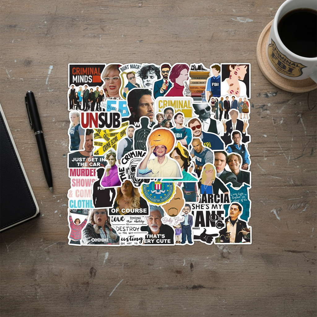 MindHunters 50 Waterproof FBI-Style Stickers – Criminal Minds Decal Set ...