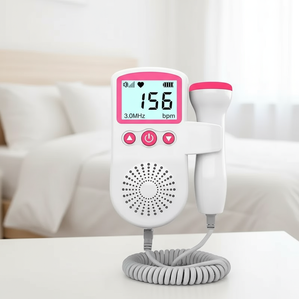 New Version Fetal Doppler - LCD Display Home Baby Heart Monitor, 2MHz ...