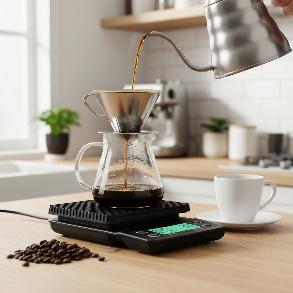 Electronic Microscale with Timer, 0.1g-5kg Coffee Making Precision ...