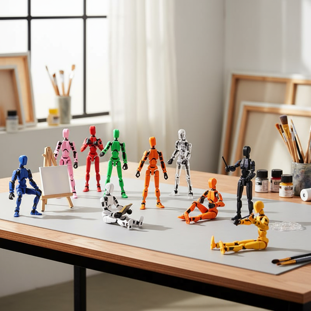 Lucky 13 Robot Action Figure, 3D Printed Articulated Movable Robot Toy ...