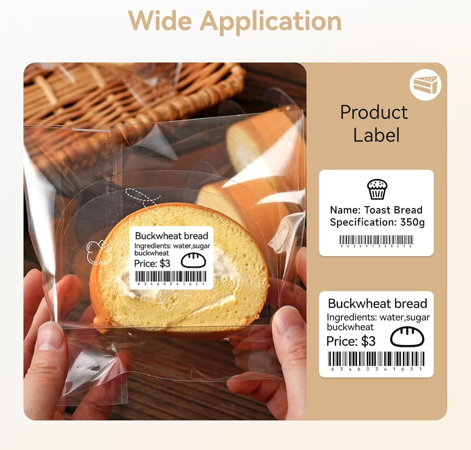 NIIMBOT 2 Rolls White Office Label Stickers Waterproof for B1/B21 ...