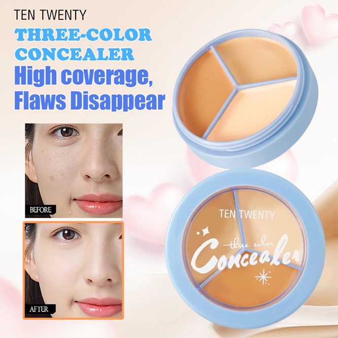 TEN TWENTY 3-Color Waterproof Concealer | Full Coverage Matte, Oil ...