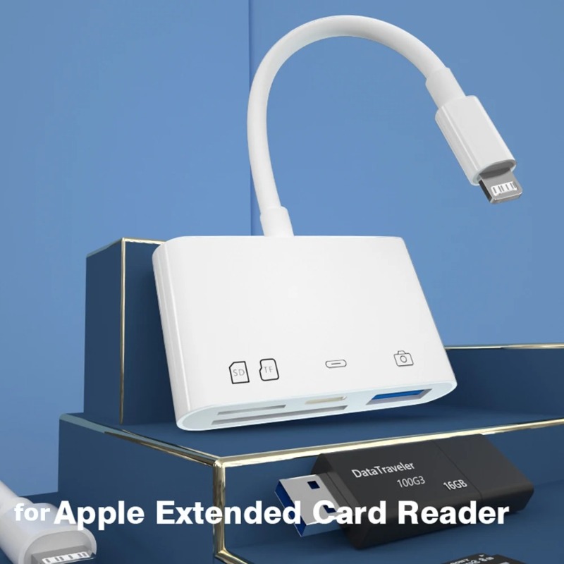 For IOS Card Reader OTG Adapter SD TF for IPhone 14 13 12 Pro MAX ...