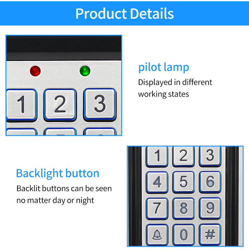 Waterproof RFID Card Reader 125KHz Access Control Door Entry System ...