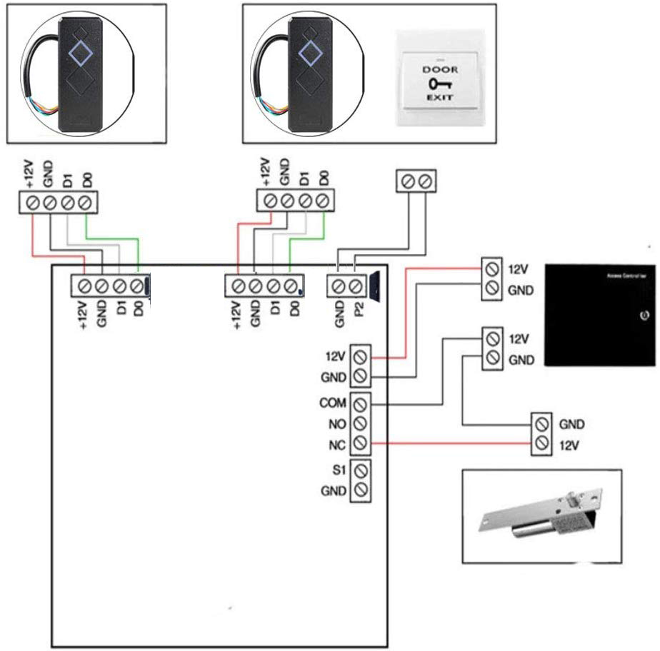 Waterproof RFID Card Reader 125khz Access Control Door Entry System ...