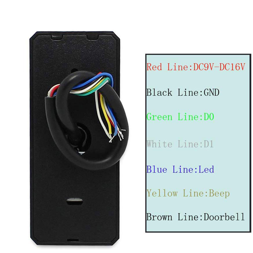 Waterproof RFID Card Reader 125khz Access Control Door Entry System ...