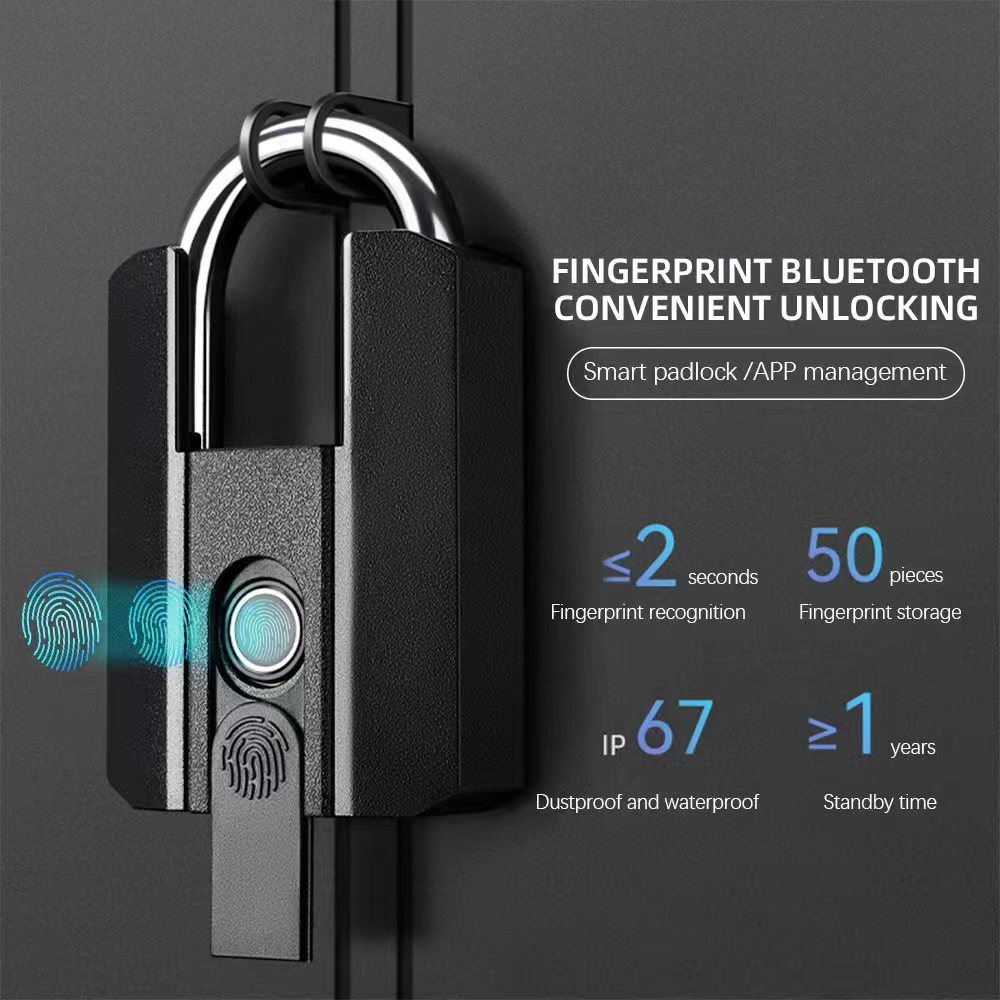 One PC Smart Fingerprint Lock Supporting 100 Fingerprints, Remote ...