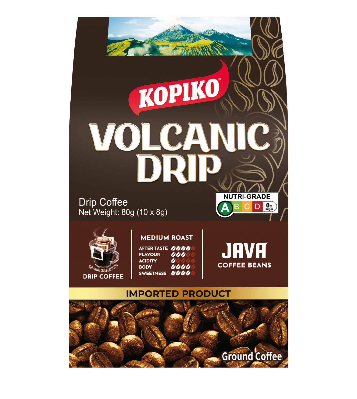 Kopiko Volcanic Drip Coffee Java 10 x 8g | Shopee Philippines