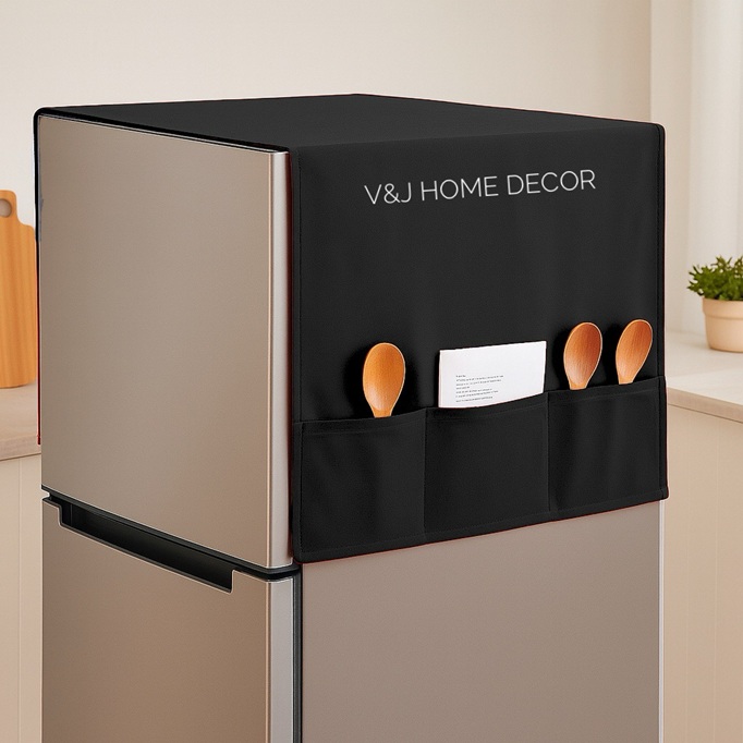 Ref Cover with Pockets | Refrigerator & Washing Machine Dustproof ...