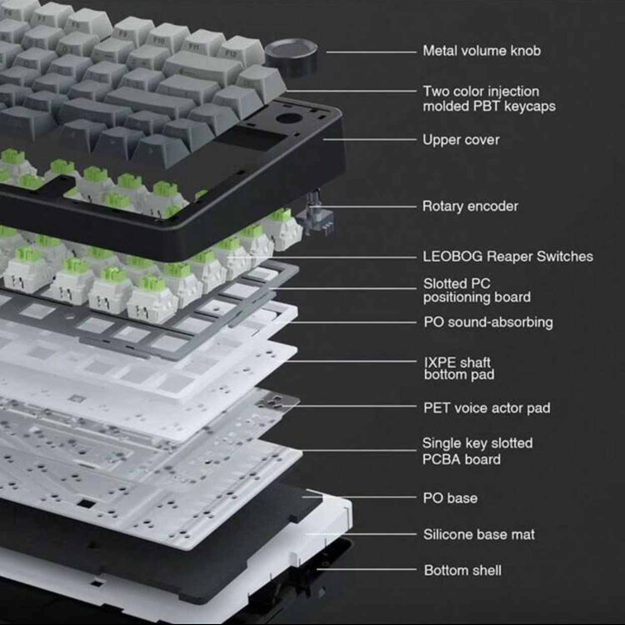 AULA F75 75% Layout Mechanical Keyboard Tri-Mode (Bluetooth 2.4G Wired ...