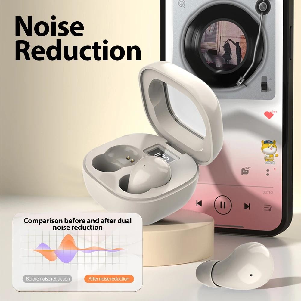 SK19 Earphones Invisible Mini TWS Wireless Headsets HIFI Stereo Noise ...