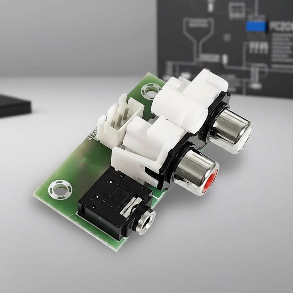 3.5mm Dual Audio Port AV Input Output Adapter Board with 30cm Signal ...
