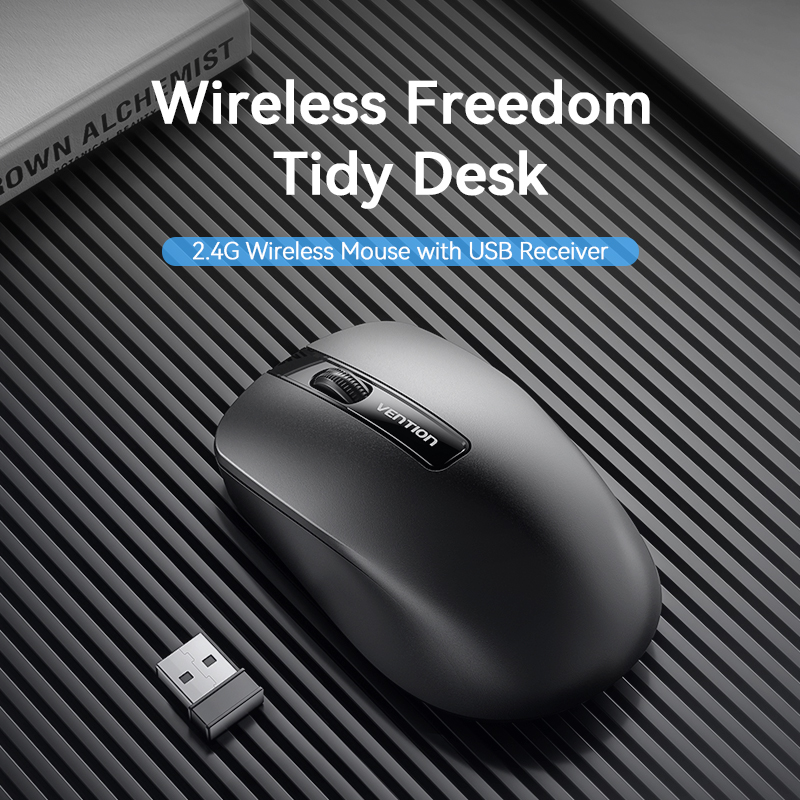 Vention Ergonomic Black Abs Computer Mouse 1200 Dpi Universal For ...