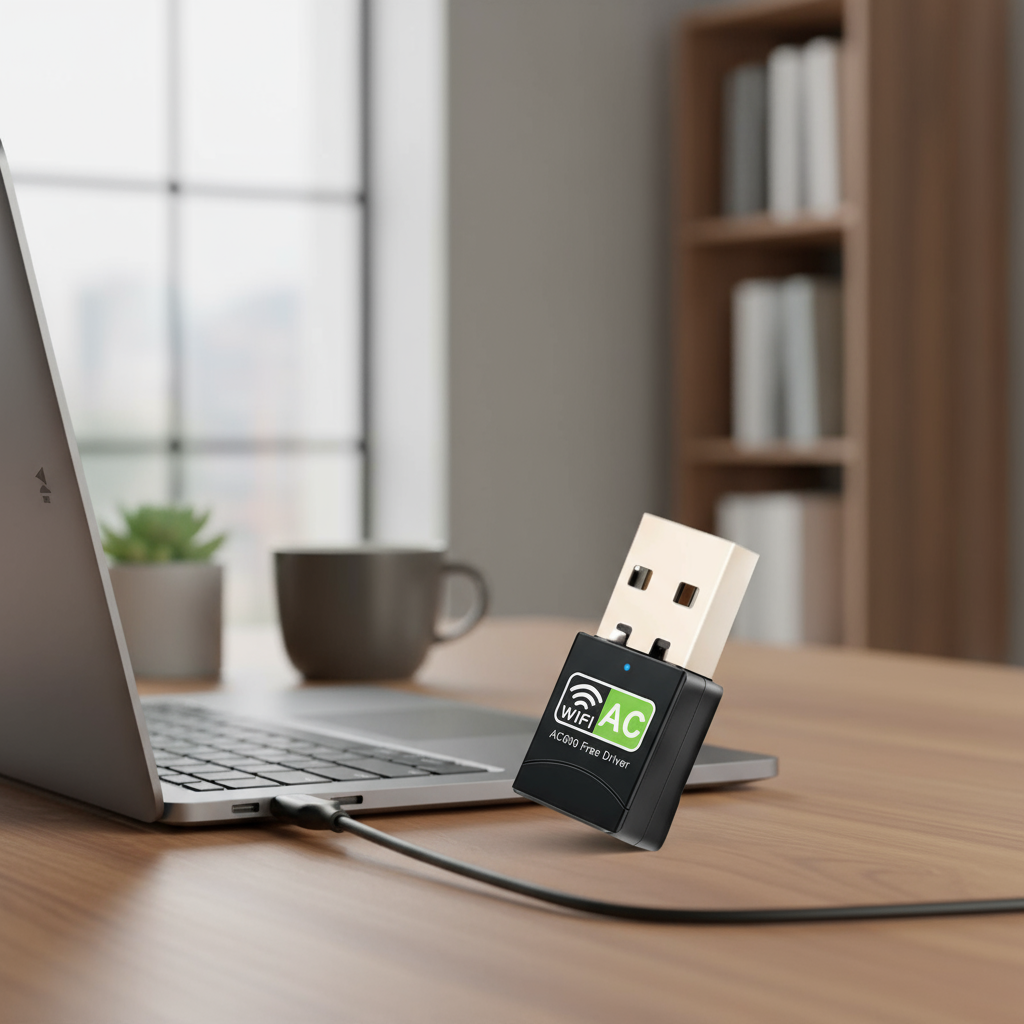 600Mbps Wireless USB Wifi Dongle for PC Laptop Computer WiFi Receiver ...