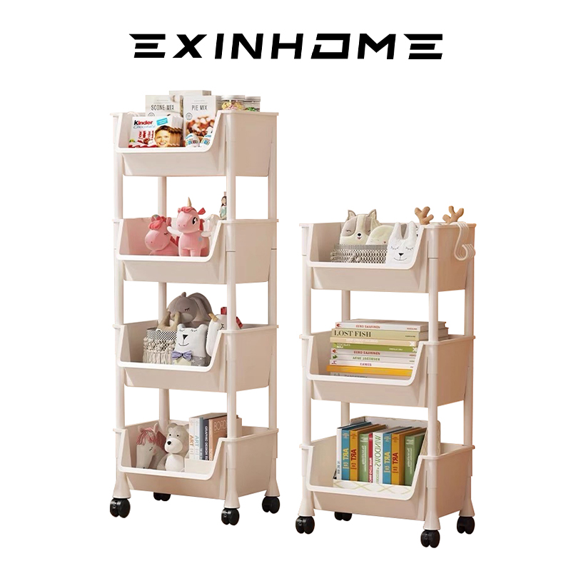 EXINHOME Organizer Rack Trolley Cart Organizer Shelf Table Organize ...