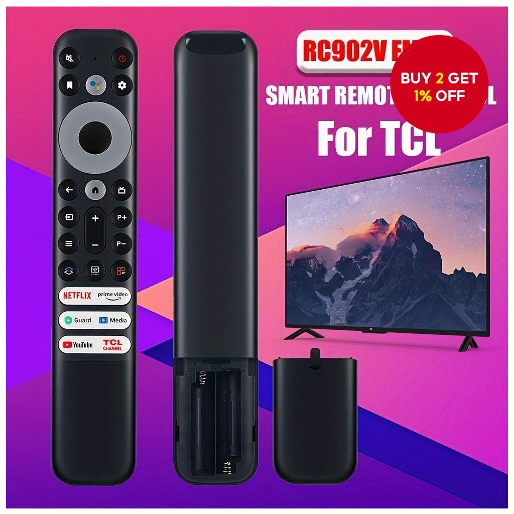 TCL Smart TV Replacement Remote | RC902V FMR1 No Voice Function for ...