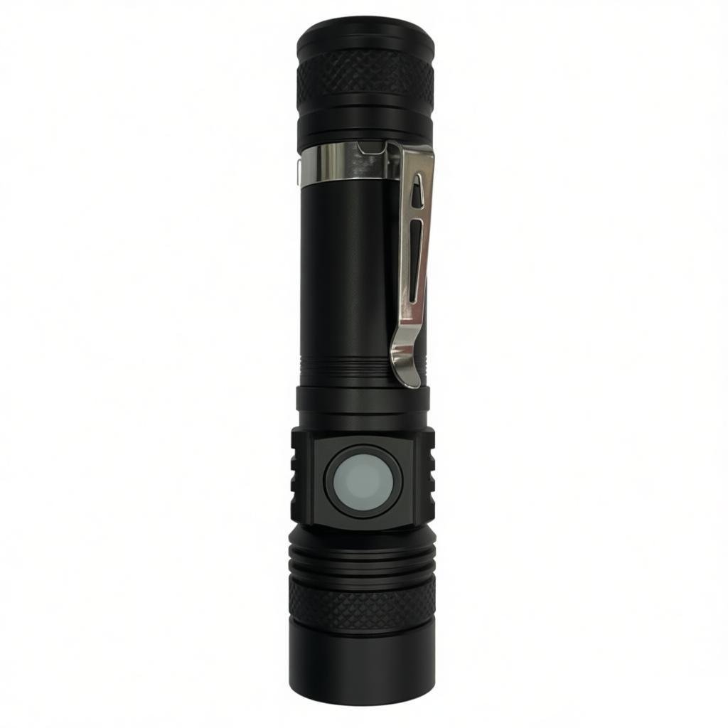 Rechargeable LED Flashlight , Stepped Ramp & Stepless Dimming Modes ...