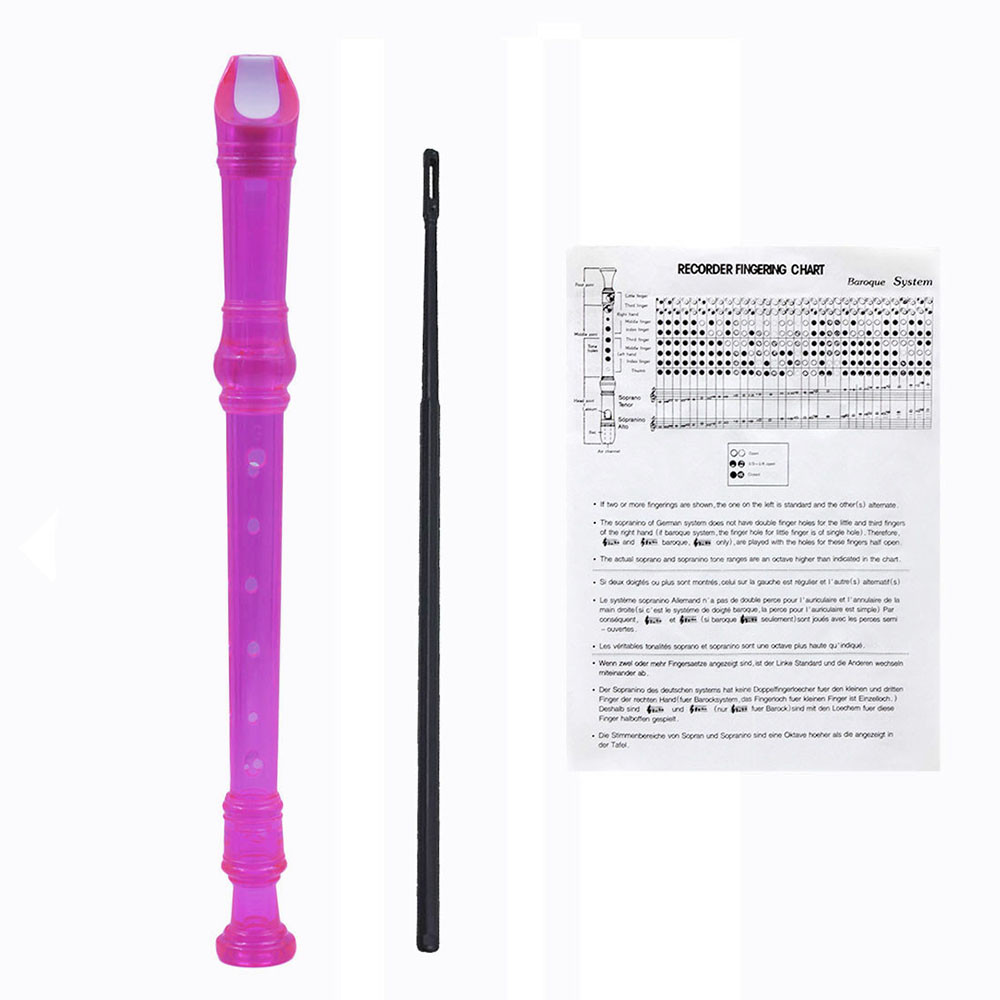 IRIN ABS Flute Clarinet Recorder Removable Soprano Long Flute Rainbow ...