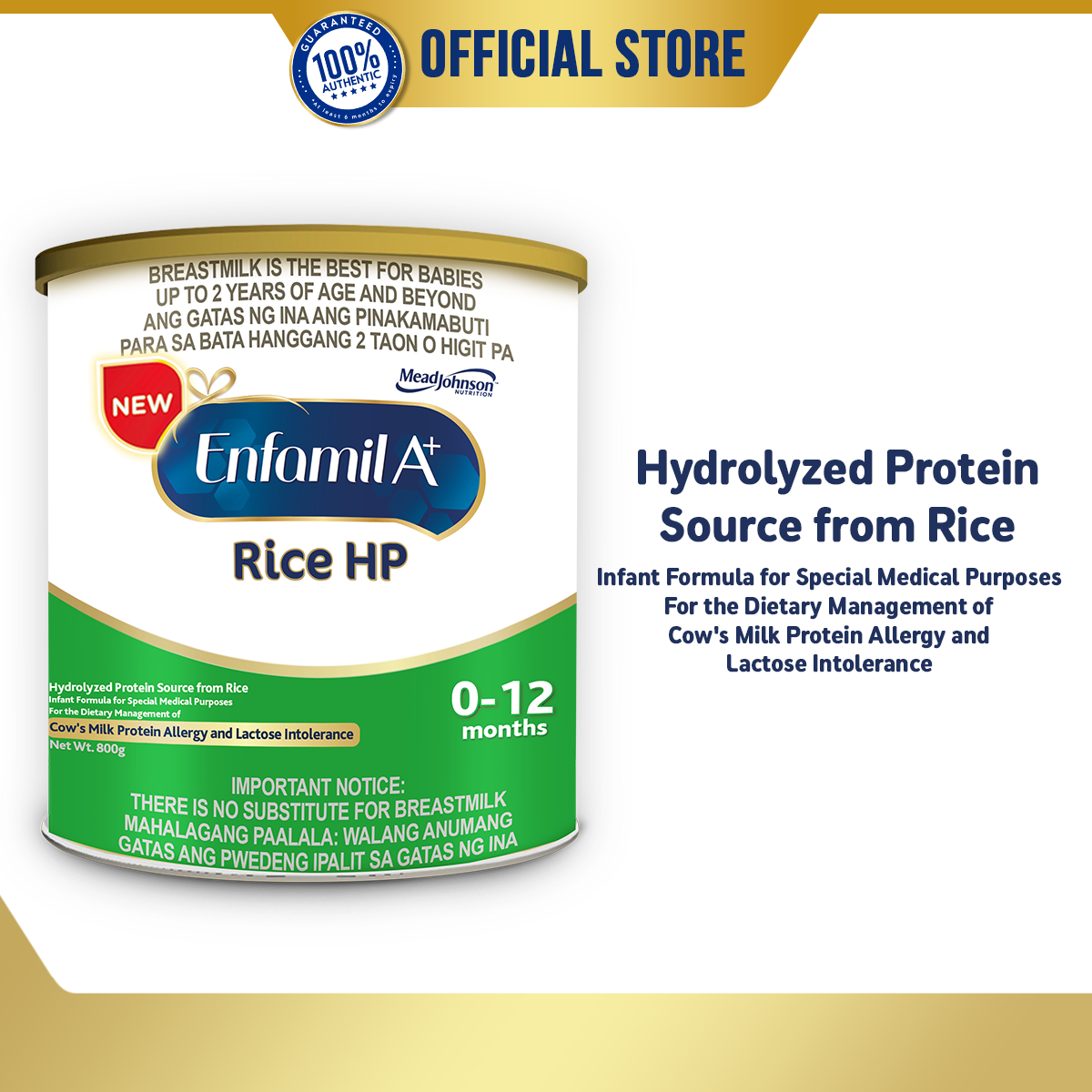 Enfamil A+ Rice Infant Milk Formula Powder for 0-12 Months 800g ...