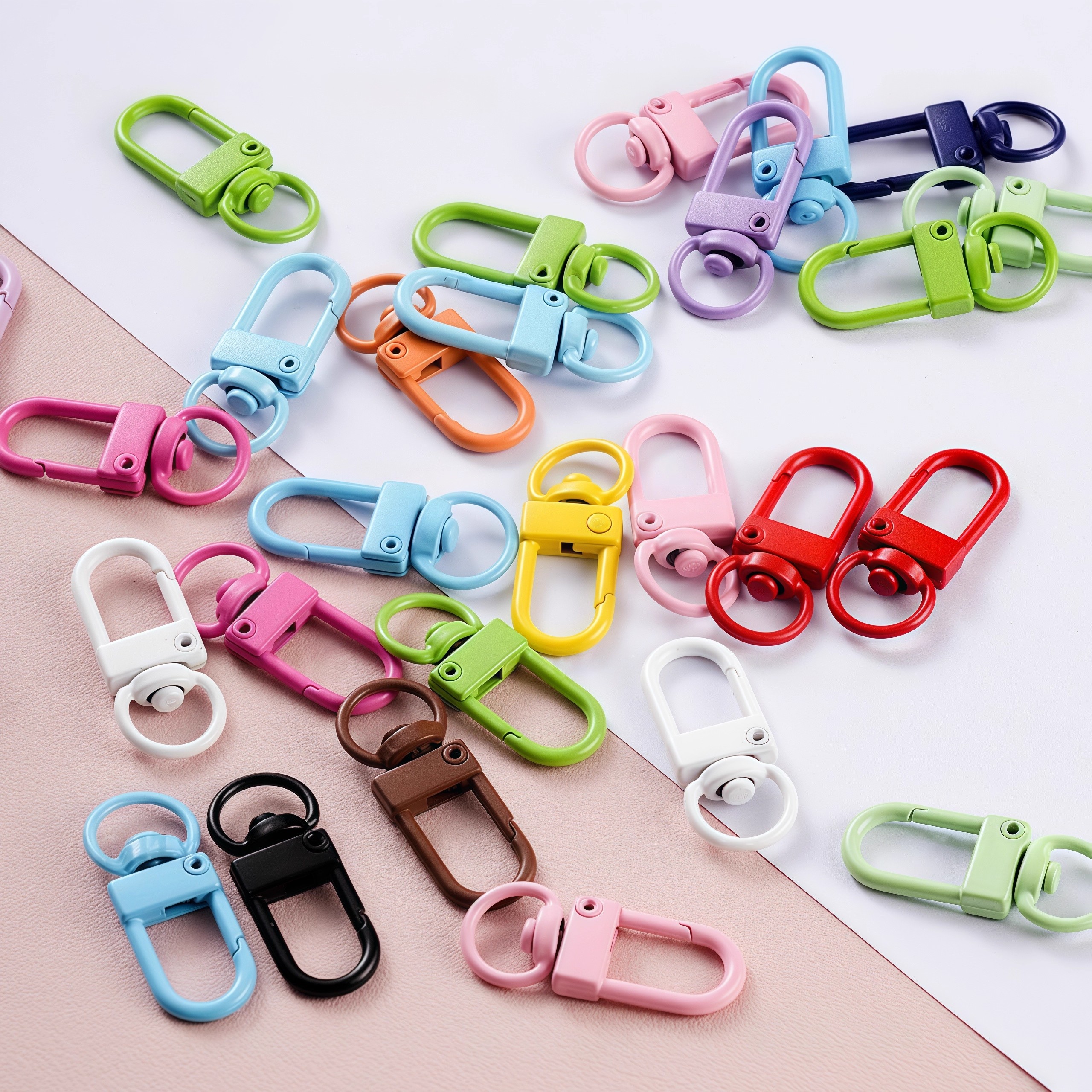 500Pcs Bulk DIY Keychain Rings Set 20 Colors, Gantungan Kunci Móc Khoá ...